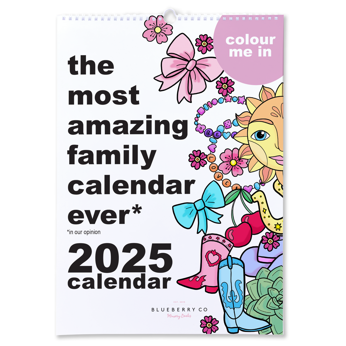 2025 Family Calendar / Colour-Me-In Calendar to Keep Your Family Organised